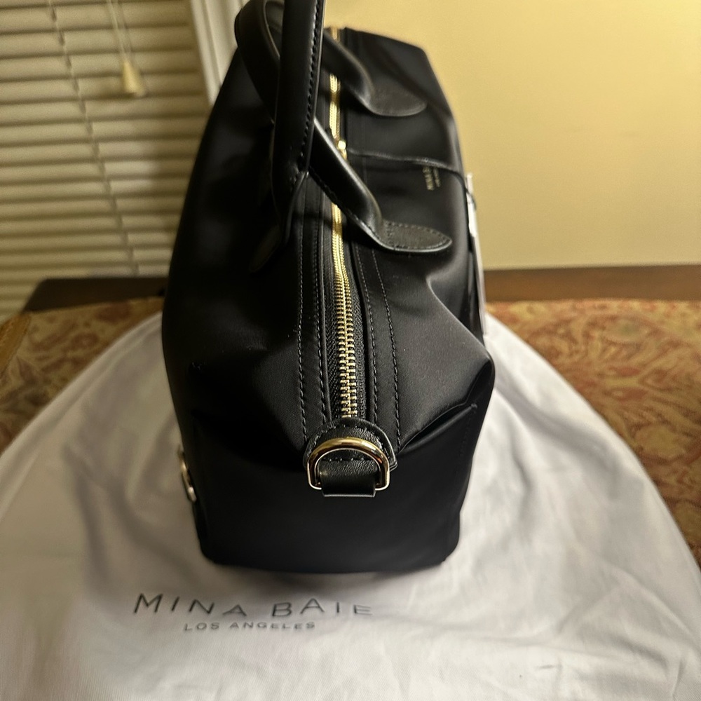 Emmy Mini Black Nylon Bag Brand New! Mina Baie - Picture 9 of 12
